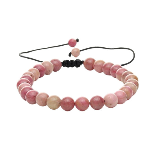 Pulsera de Rodonita con Nudo Corredizo - Mystical Tienda