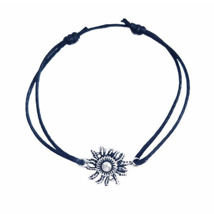 Pulsera Hilo Negro y Eguzkilore - Plata de Ley 925 - Mystical Tienda