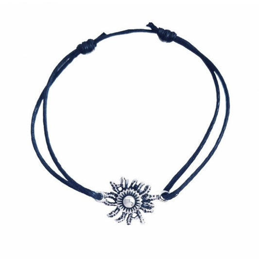 Pulsera Hilo Negro y Eguzkilore - Plata de Ley 925 - Mystical Tienda