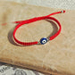 Pulsera Macramé Rojo con Ojo Turco S925 - Mystical Tienda