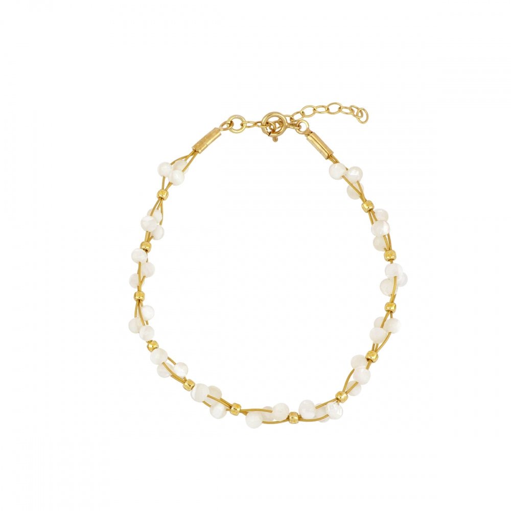 Pulsera 'Nicole' de Piedra de Luna - Gold - Mystical Tienda