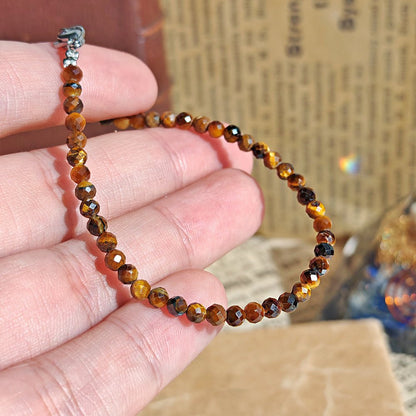 Pulsera Ojo de Tigre Facetado - Acero Inoxidable - Mystical Tienda