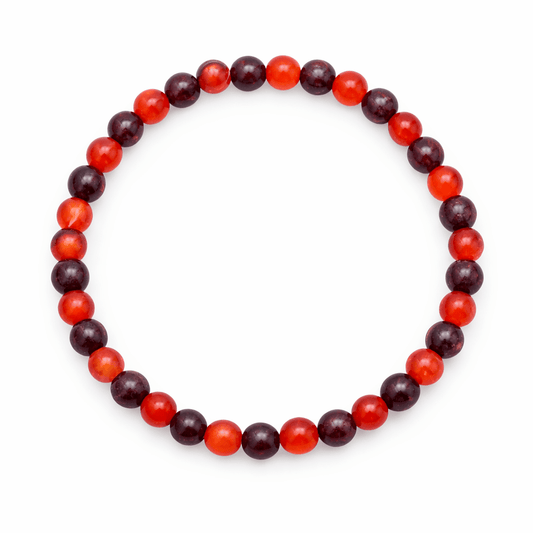 Pulsera “Pasion” - Granate & Cornalina - Mystical Tienda