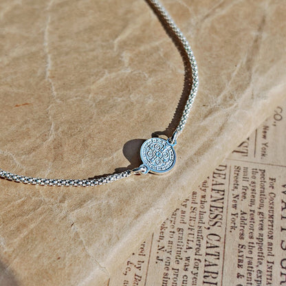 Pulsera Protectora S925: Medalla de San Benito - Mystical Tienda