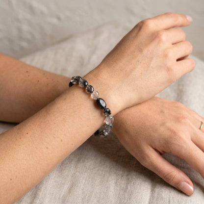 Pulsera Rodados de Cuarzo Turmalinado - Mystical Tienda