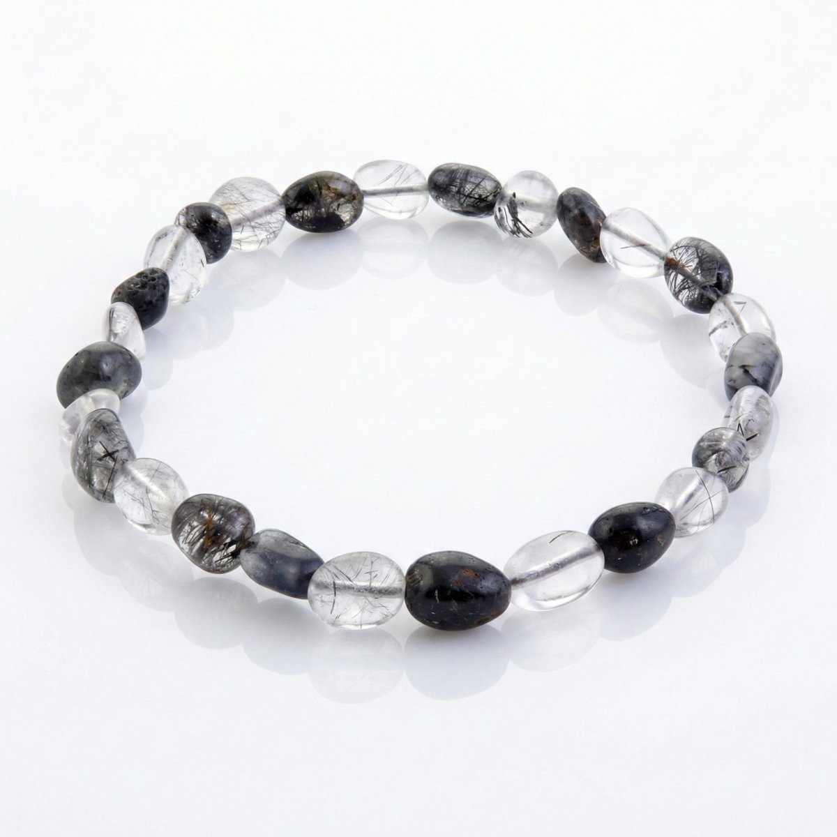 Pulsera Rodados de Cuarzo Turmalinado - Mystical Tienda