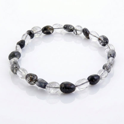 Pulsera Rodados de Cuarzo Turmalinado - Mystical Tienda