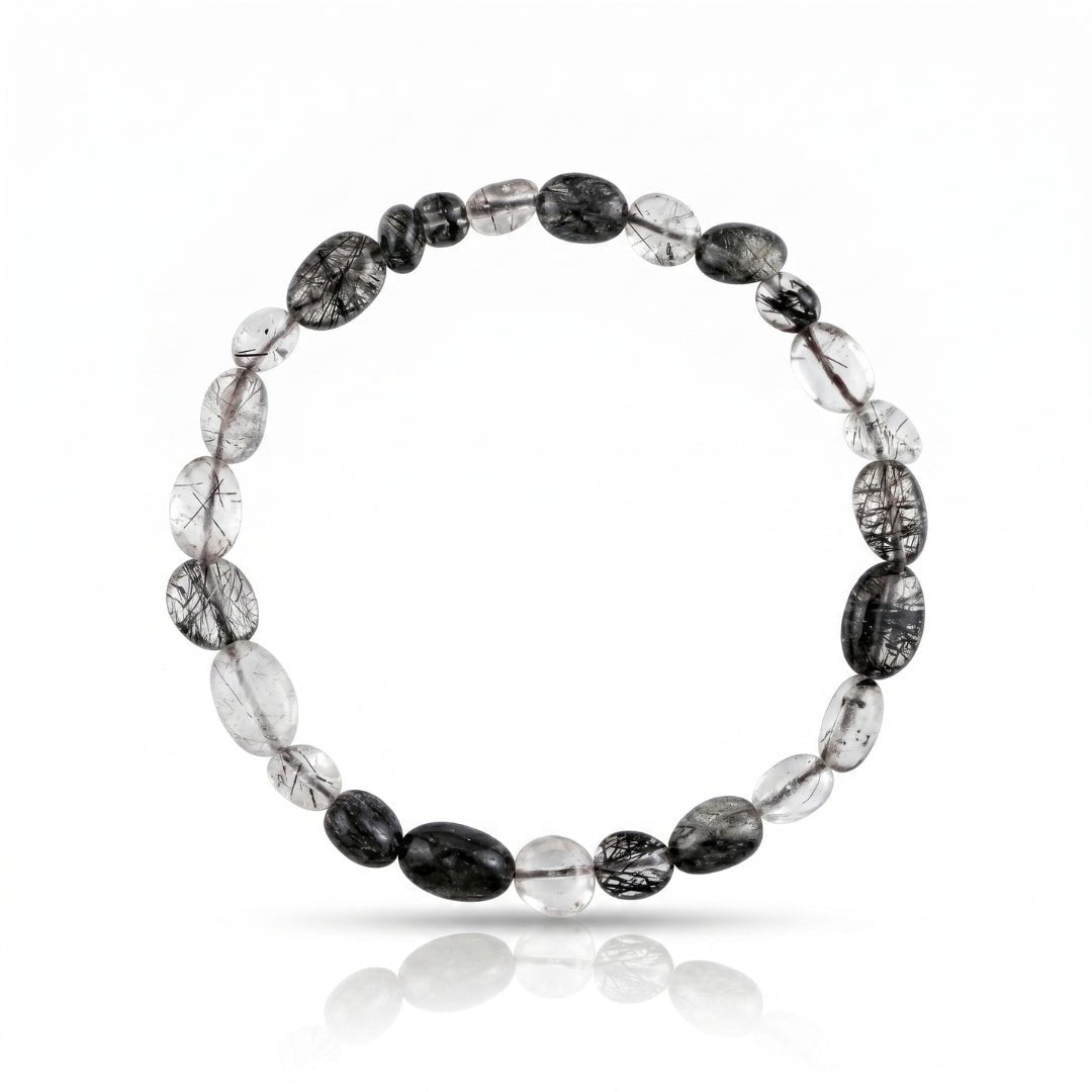 Pulsera Rodados de Cuarzo Turmalinado - Mystical Tienda