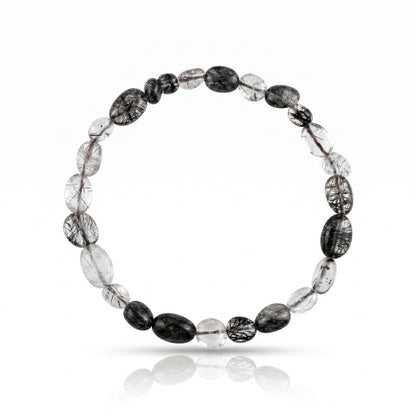 Pulsera Rodados de Cuarzo Turmalinado - Mystical Tienda