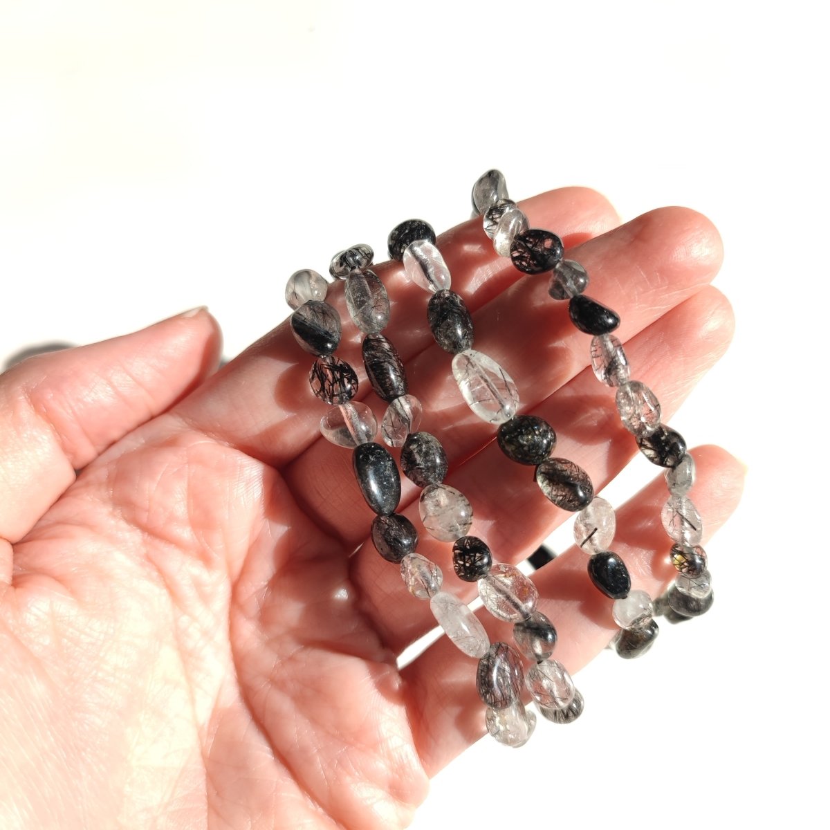 Pulsera Rodados de Cuarzo Turmalinado - Mystical Tienda