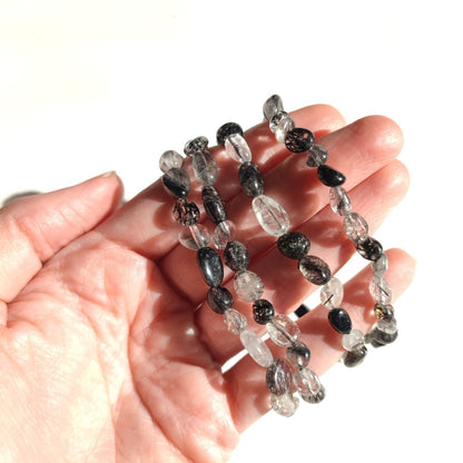 Pulsera Rodados de Cuarzo Turmalinado - Mystical Tienda