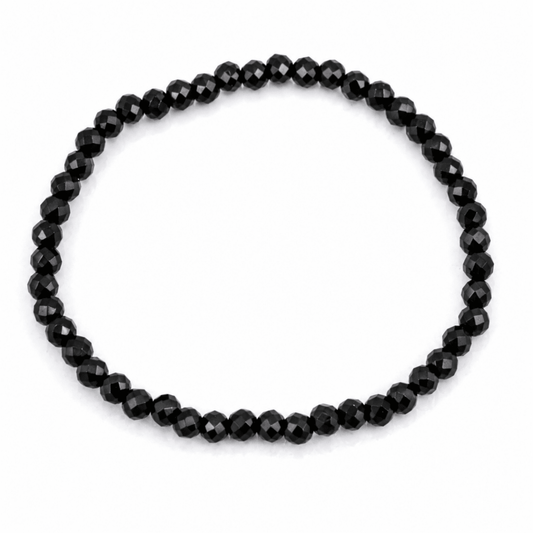 Pulsera Turmalina Negra Facetada - Mystical Tienda