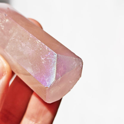 Punta de Cuarzo Aura Rosa - Edición imperfecta 01 - Mystical Tienda