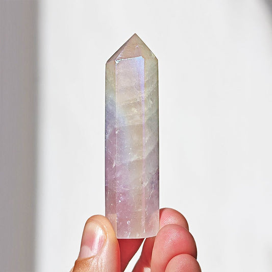 Punta de Cuarzo Aura Rosa - Edición imperfecta 02 - Mystical Tienda