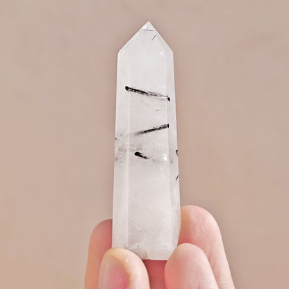 Punta de Cuarzo Turmalinado - Mystical Tienda