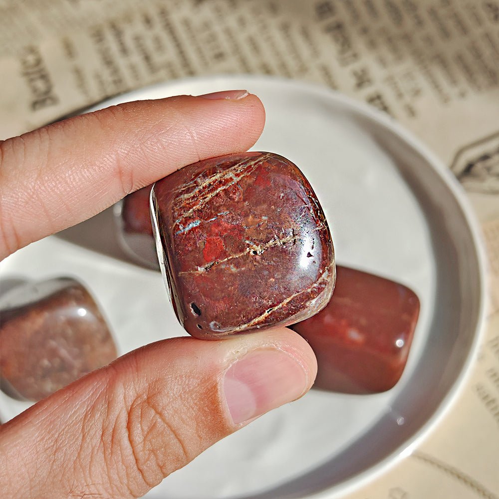 Rodado Grande de Jaspe Sardo - Edición Imperfecta - Mystical Tienda