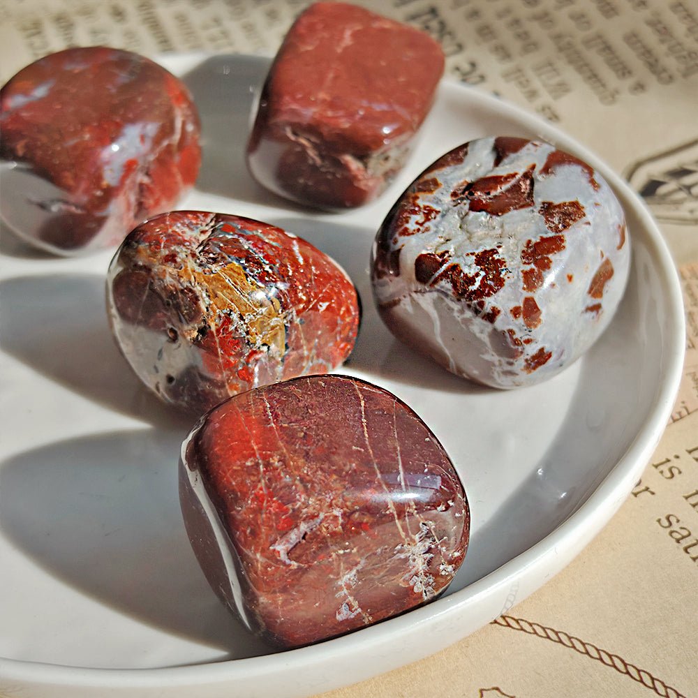 Rodado Grande de Jaspe Sardo - Edición Imperfecta - Mystical Tienda