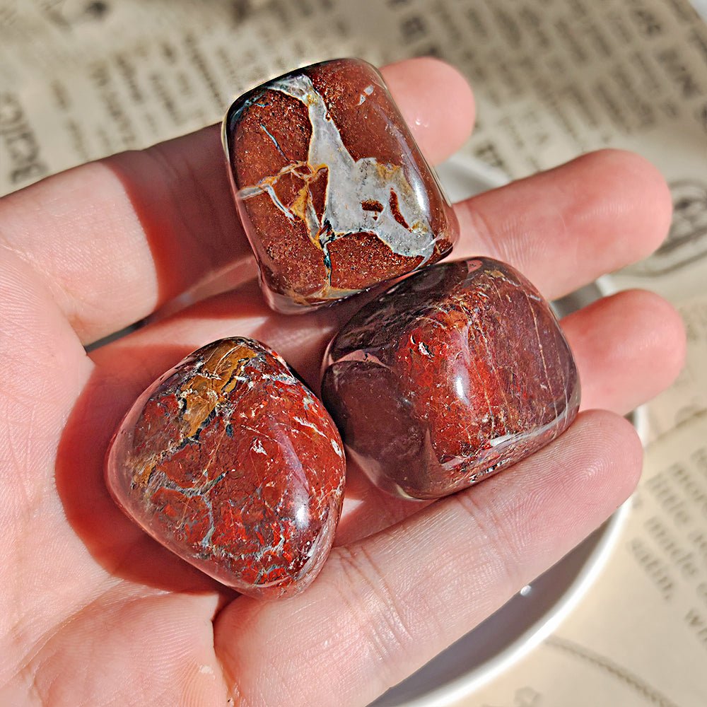 Rodado Grande de Jaspe Sardo - Edición Imperfecta - Mystical Tienda