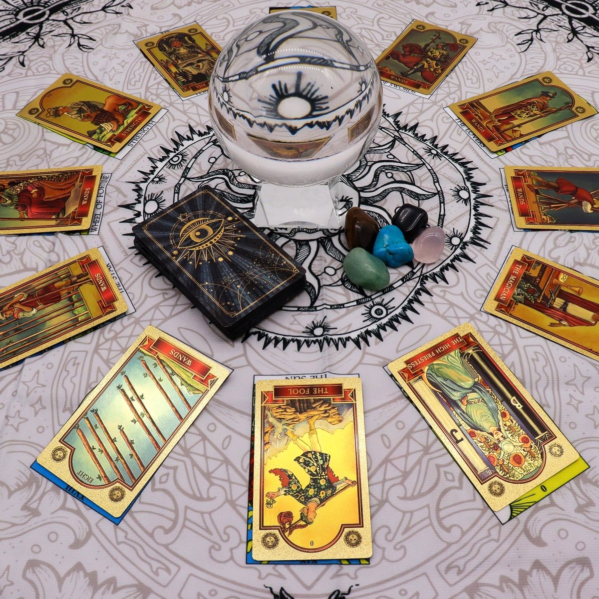 Tapete para lectura del Tarot - Sol Mistico - Mystical Tienda