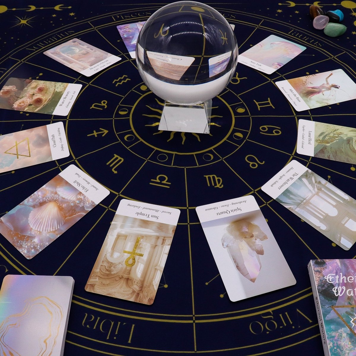 Tapete para lectura del Tarot - Zodiaco - Mystical Tienda