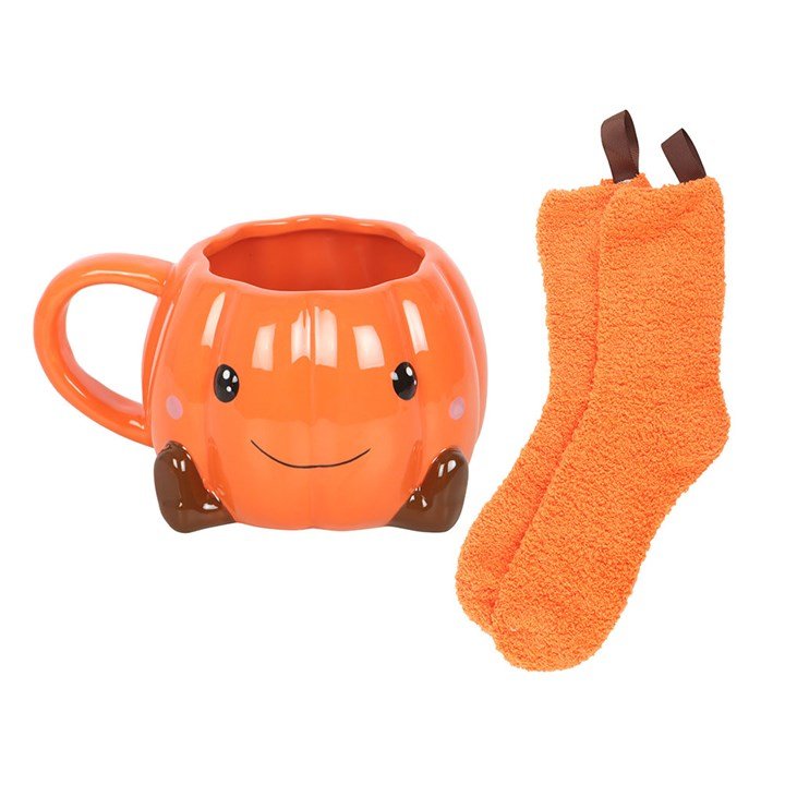 Taza 'Cute Pumpkin' + Calcetines - Mystical Tienda