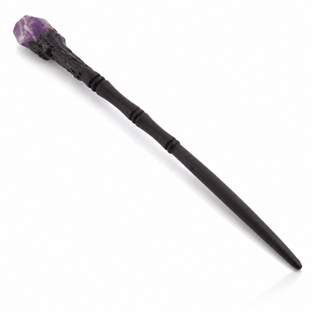 Varita mágica de madera 20cm - Amatista - Mystical Tienda