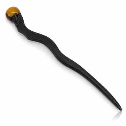 Varita mágica de madera 22 cm - Ojo de Tigre - Mystical Tienda