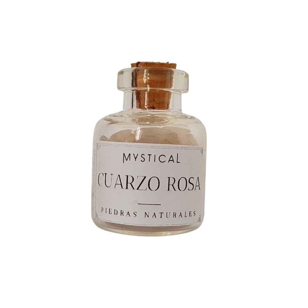 Botella de chips de Cuarzo Rosa - Mystical Tienda