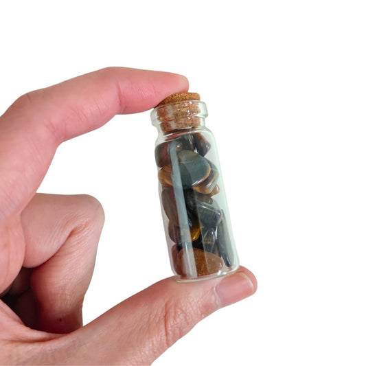 Botella Mini Rodados de Ojo de Halcón - Mystical Tienda