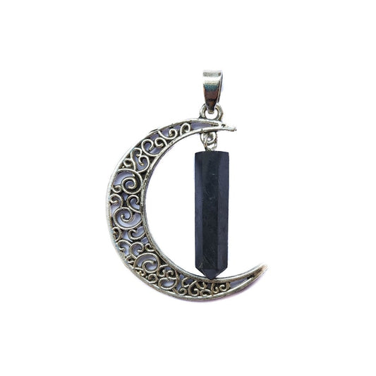 Colgante Amuleto Lunar de Shungit - Mystical Tienda Esotérica y de Minerales