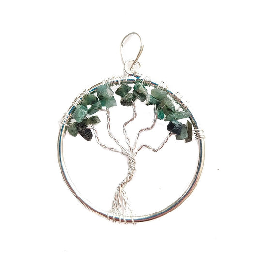 Colgante Árbol de la Vida de Esmeralda - Mystical Tienda Esotérica y de Minerales