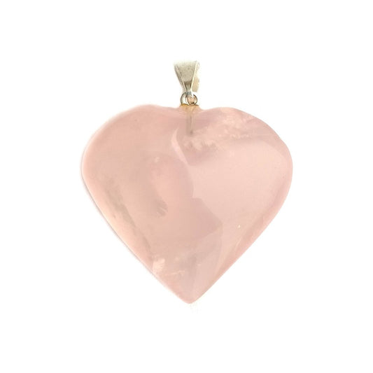 Colgante Corazón de Cuarzo Rosa - Mystical Tienda Esotérica y de Minerales