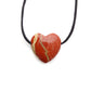 Colgante Corazón de Jaspe Rojo con agujero - Mystical Tienda Esotérica y de Minerales