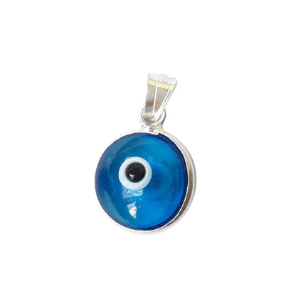 Colgante del Ojo Turco Azul Claro en Plata de Ley 925 - Mystical Tienda