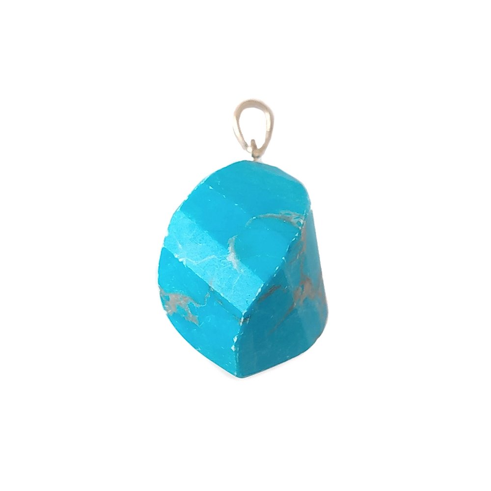 Colgante facetado de Howlita Azul - Mystical Tienda Esotérica y de Minerales
