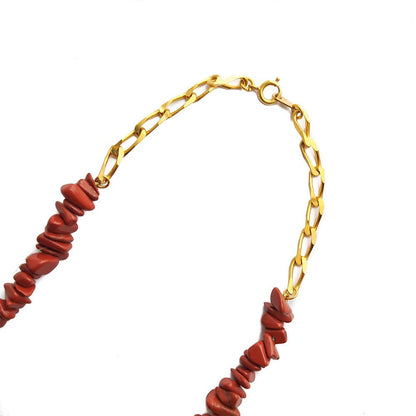 Collar Fuego y Agua - Jaspe Rojo y Turquenita - Mystical Tienda