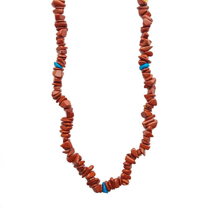 Collar Fuego y Agua - Jaspe Rojo y Turquenita - Mystical Tienda