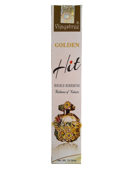 Incienso Masala Golden Hit VIJAYSHREE 20 gr - Mystical Tienda Esotérica y de Minerales