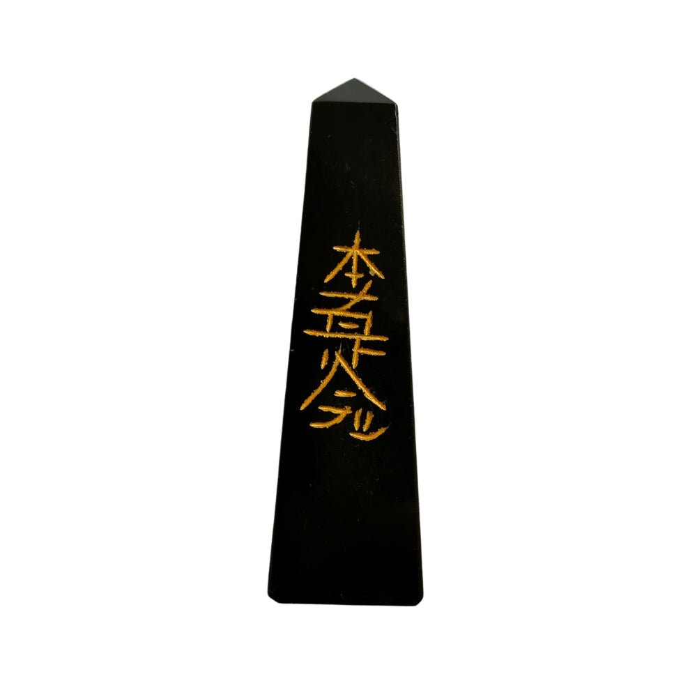 Obelisco de Obsidiana - Símbolos Reiki - Mystical Tienda