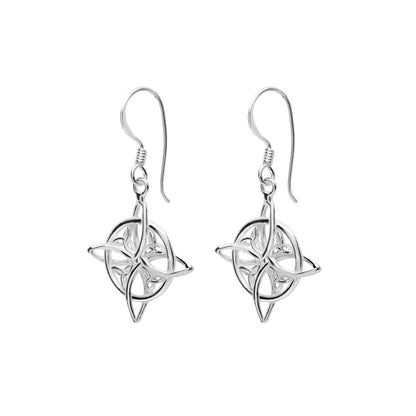 Pendientes Nudo de Bruja y Triqueta Plata de Ley 925 - Mystical Tienda