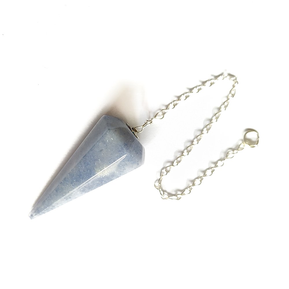 Péndulo de Cuarzo Azul facetado - Mystical Tienda Esotérica y de Minerales