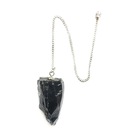Péndulo de Obsidiana en bruto - Mystical Tienda Esotérica y de Minerales