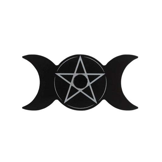 Porta velas Triple Diosa con Pentagrama - Mystical Tienda