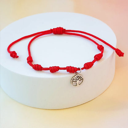 Pulsera 7 Nudos con Arbol de la Vida S925 - Mystical Tienda