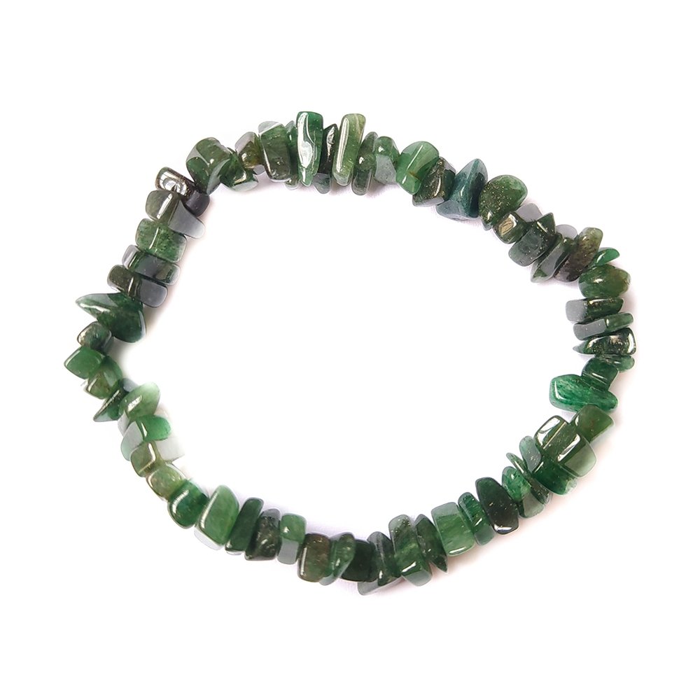 Pulsera Chip de Cuarzo Verde - Mystical Tienda Esotérica y de Minerales