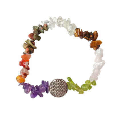 Pulsera Chip de los Siete Minerales con Flor de la Vida - Mystical Tienda