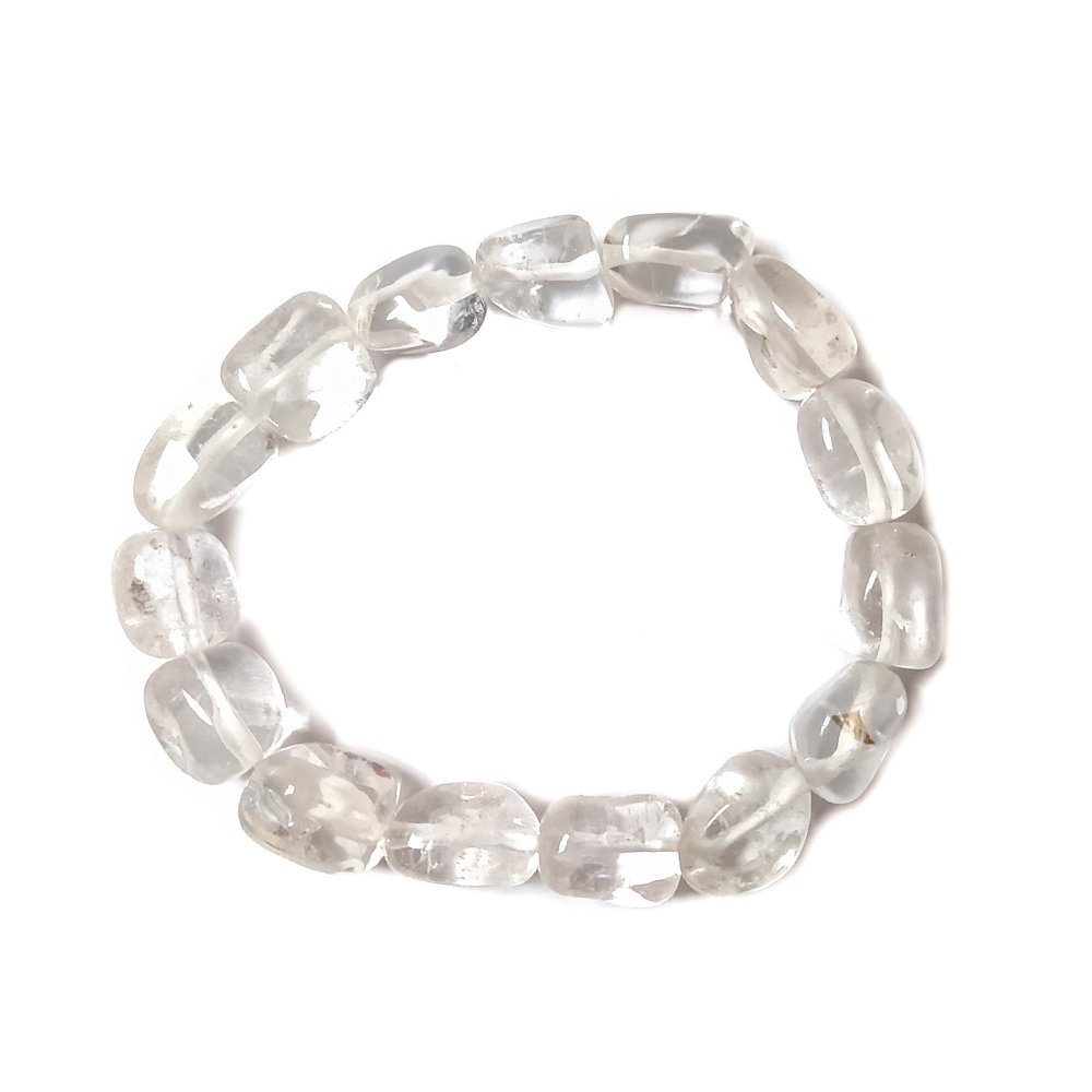 Pulsera de Cuarzo Blanco en rodados - Mystical Tienda Esotérica y de Minerales