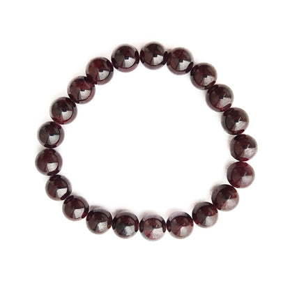 Pulsera de Granate Bola Lisa - Mystical Tienda Esotérica y de Minerales