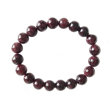 Pulsera de Granate Bola Lisa - Mystical Tienda Esotérica y de Minerales