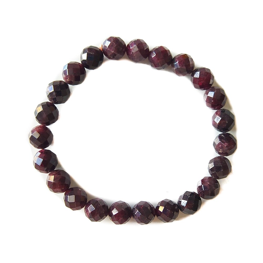 Pulsera de Granate Facetada - Mystical Tienda Esotérica y de Minerales